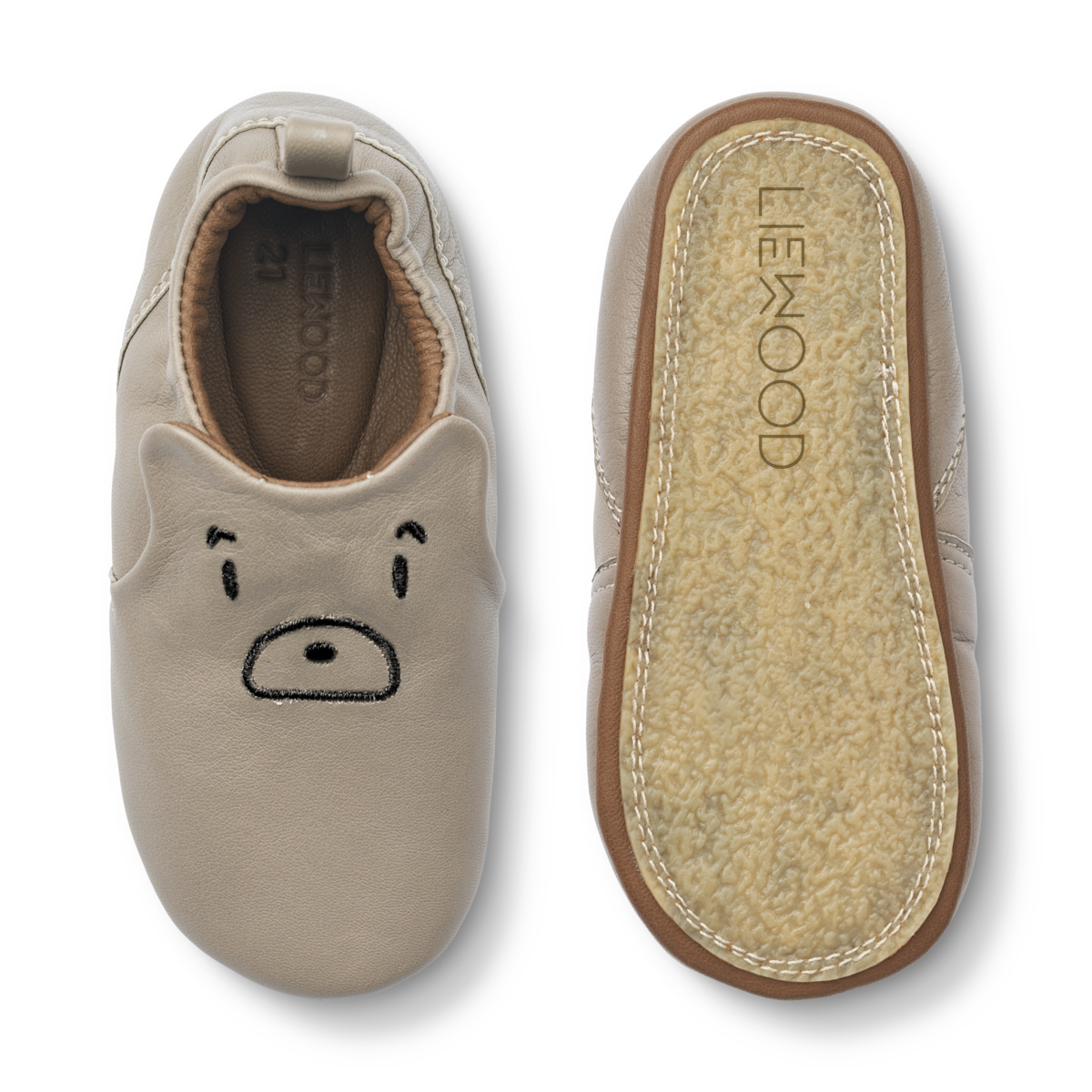 Liewood - Eliot - Pantofole in Pelle - Orso grigio