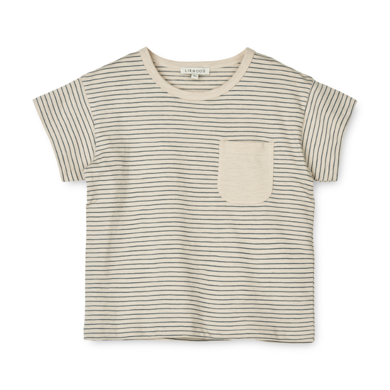 Liewood - Dodoma - maglietta T-shirt a maniche corte - Righe Blu e Crema