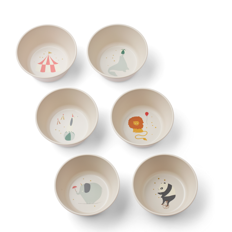 Liewood Cees Set Pappa Circo 6 Pezzi | Ciotole Piatti Fondi Bambini