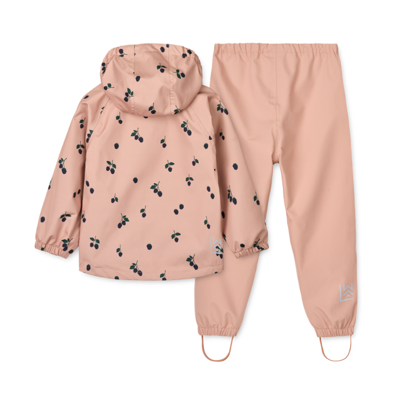 Liewood - Pedia - Completo Giacca e Pantaloni antipioggia - Bambini over 4Y - Berry Rosa