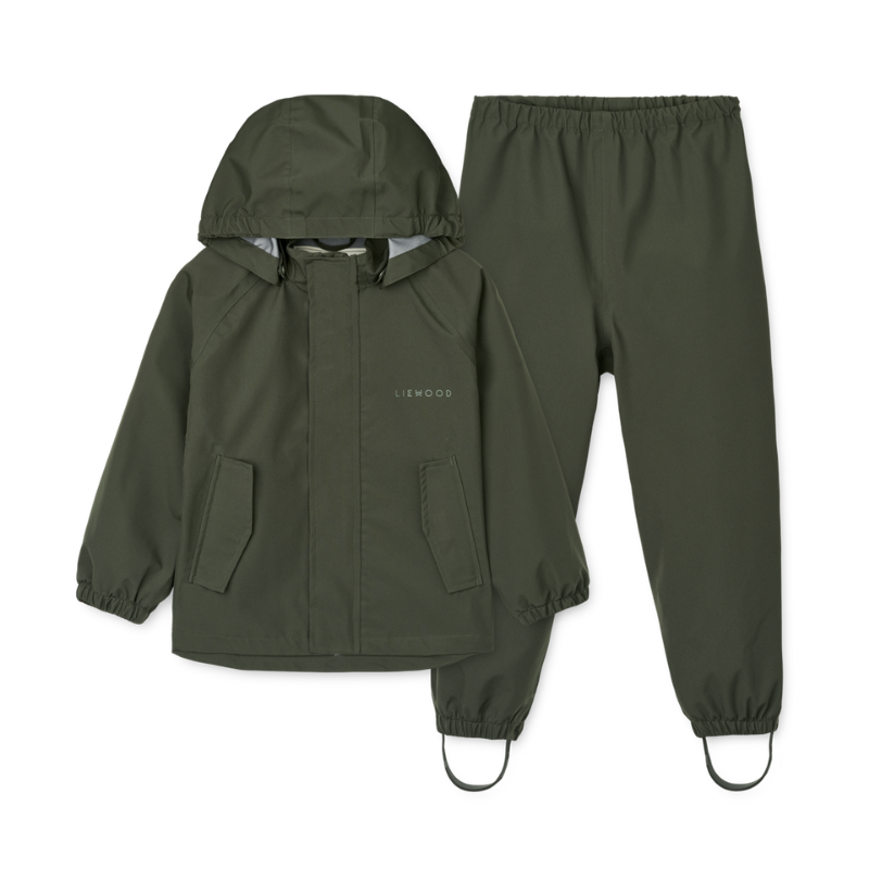 Liewood - Pedia - Completo Giacca e Pantaloni antipioggia - Bambini over 4Y - Verde