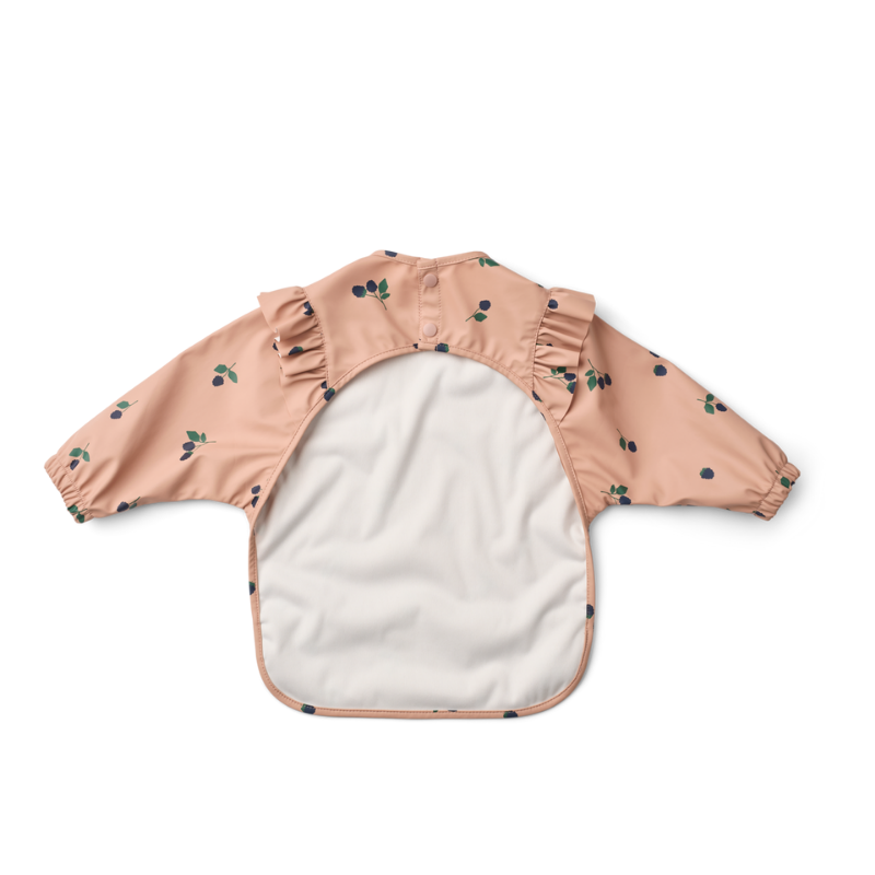 Liewood - Merle - Bavaglio elegante per prime pappe impermeabile a maniche lunghe - Berry