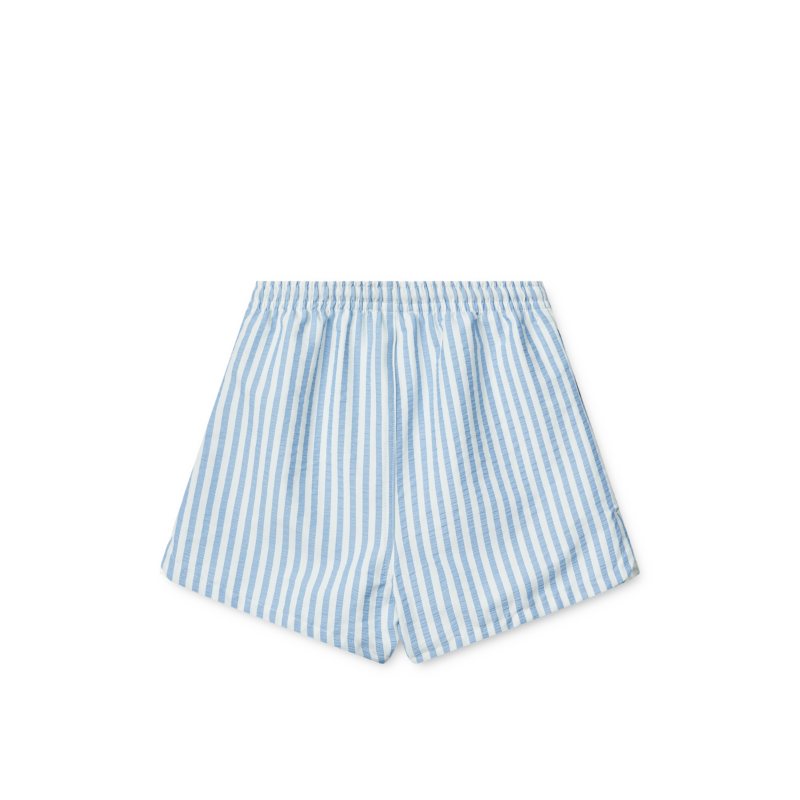 Liewood - Duke - Costume Shorts - Righe Azzurro e Crema