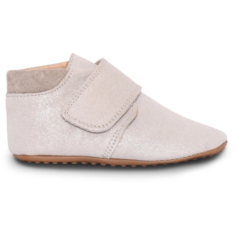 Pom Pom - Beginners Velcro - Pantofole in pelle - Silver Glitter