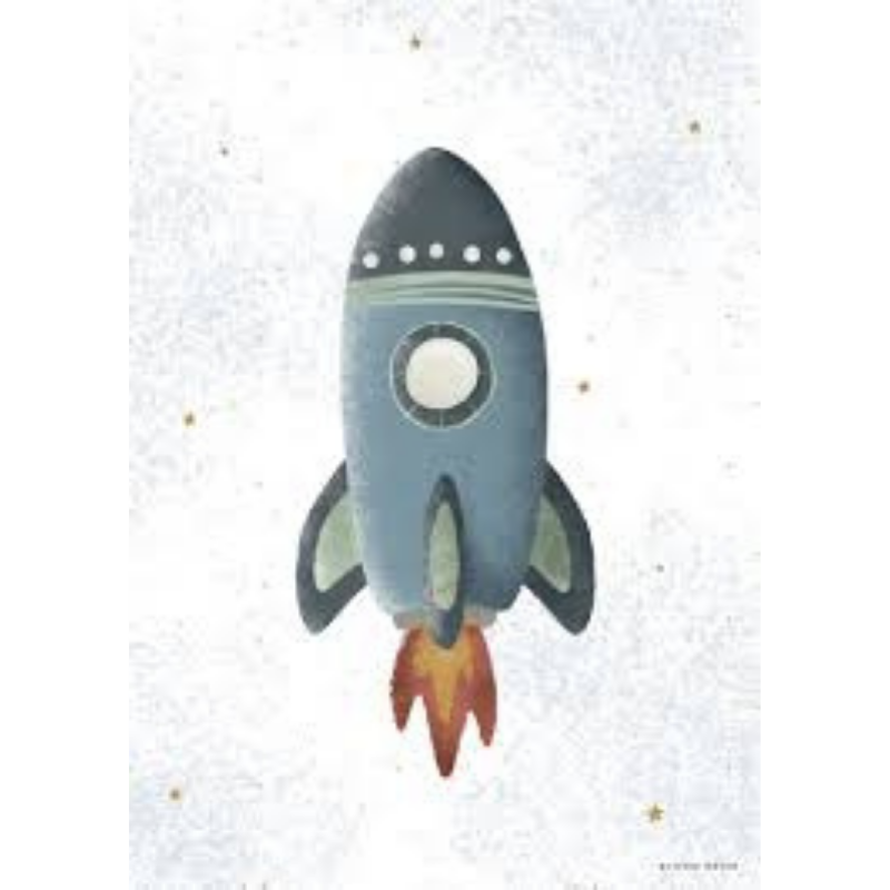 Little Dutch - Poster A3 - Astronauta/Razzo - Space