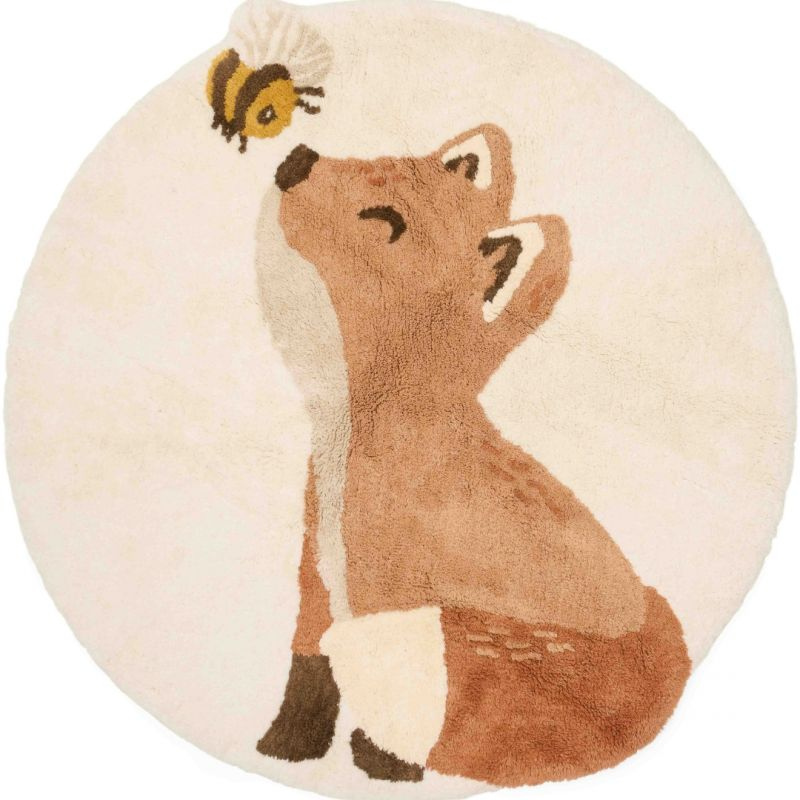 Little Dutch - Rug Fox - Tappeto in cotone 110 x 110 Volpe