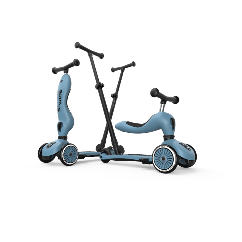 Scoot and Ride - Monopattino e Triciclo - Highwaykick push and go - Trasformabile 2 in 1 - Steel
