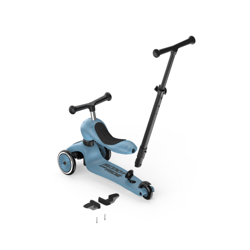 Scoot and Ride - Monopattino e Triciclo - Highwaykick push and go - Trasformabile 2 in 1 - Steel