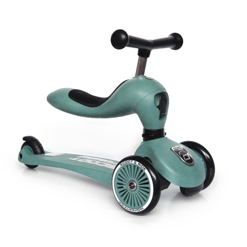 Scoot and Ride - Monopattino e Triciclo - Highwaykick 1 - Trasformabile 2 in 1 - foresta forest