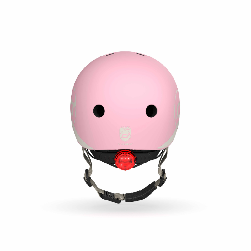 Scoot and Ride - Casco - tg. XXS-S - luce posteriore e chiusura magnetica - rosa rose