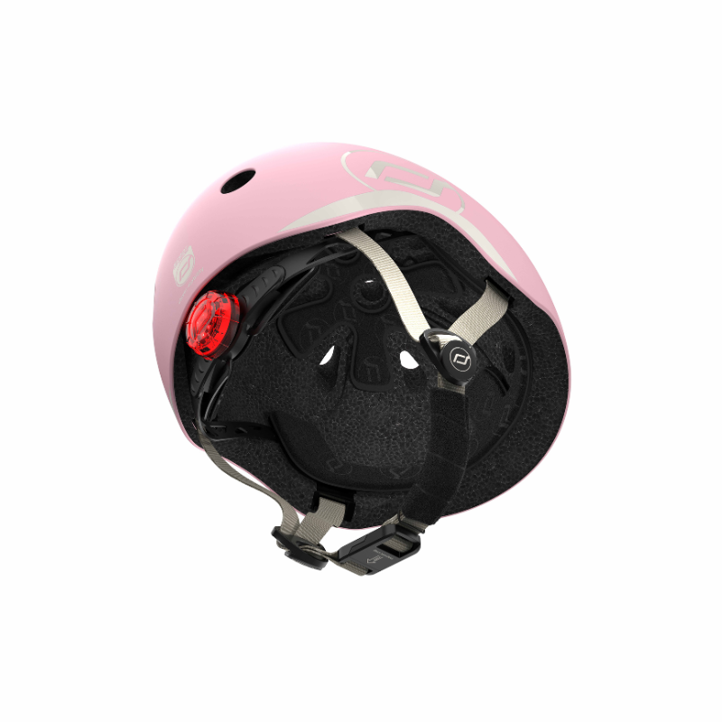 Scoot and Ride - Casco - tg. XXS-S - luce posteriore e chiusura magnetica - rosa rose