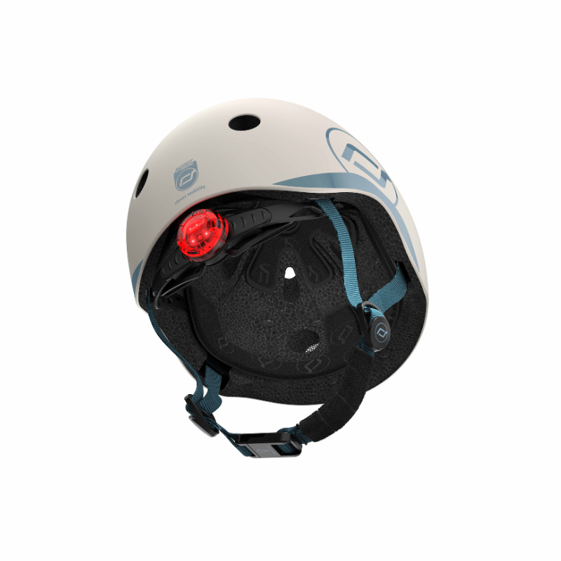 Scoot and Ride - Casco - tg. XXS-S - luce posteriore e chiusura magnetica - cenere Ash