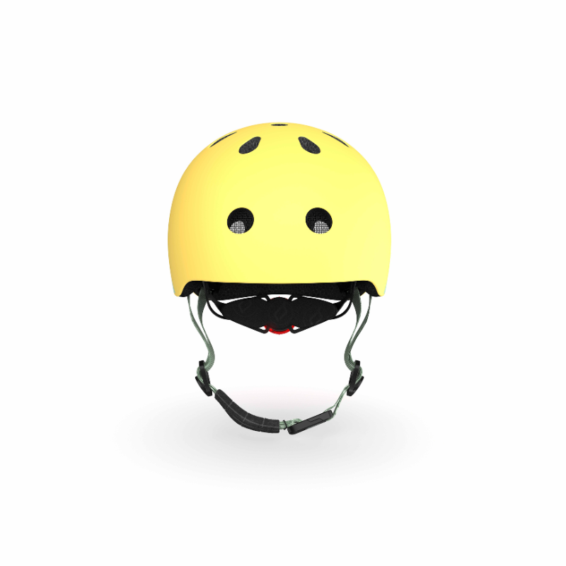 Scoot and Ride - Casco - tg. XXS-S - luce posteriore e chiusura magnetica - giallo lemon