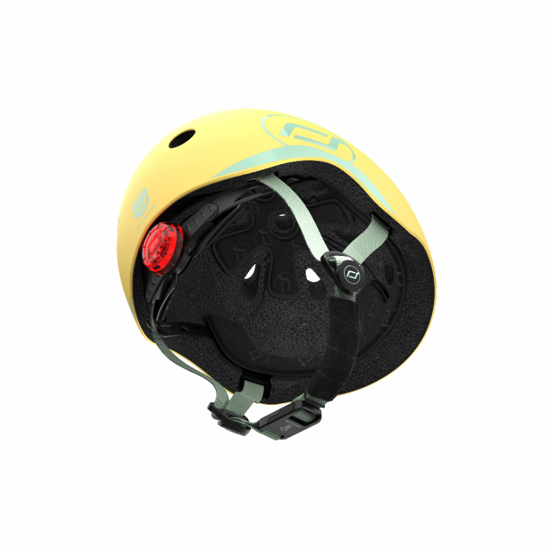 Scoot and Ride - Casco - tg. XXS-S - luce posteriore e chiusura magnetica - giallo lemon
