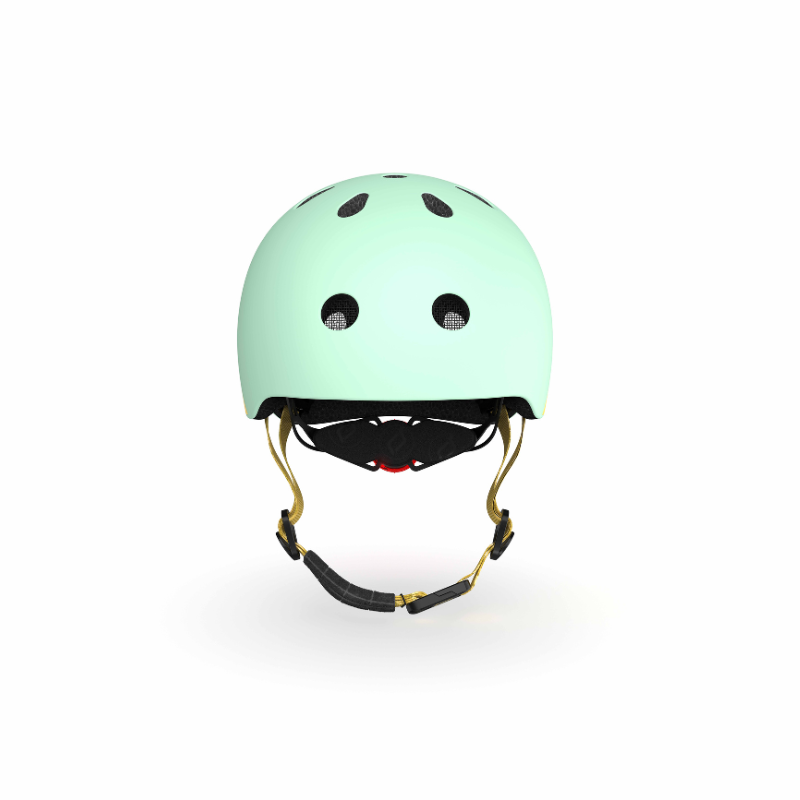 Scoot and Ride - Casco - tg. XXS-S - luce posteriore e chiusura magnetica - verde kiwi