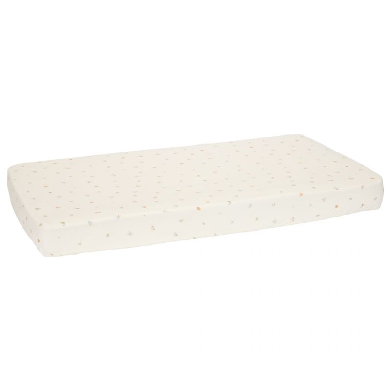 Little Dutch - Lenzuolo angoli in cotone 70x140 - Forest Friends bianco