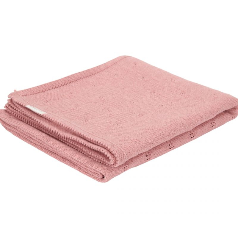 Little Dutch - Coperta Tricot 70x100 - Rosa Cipria