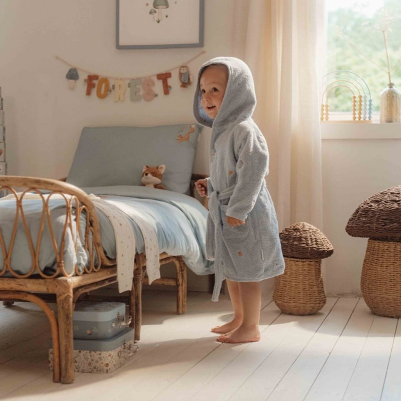 Little Dutch - Accappatoio con cappuccio - ricamato - Forest Friends
