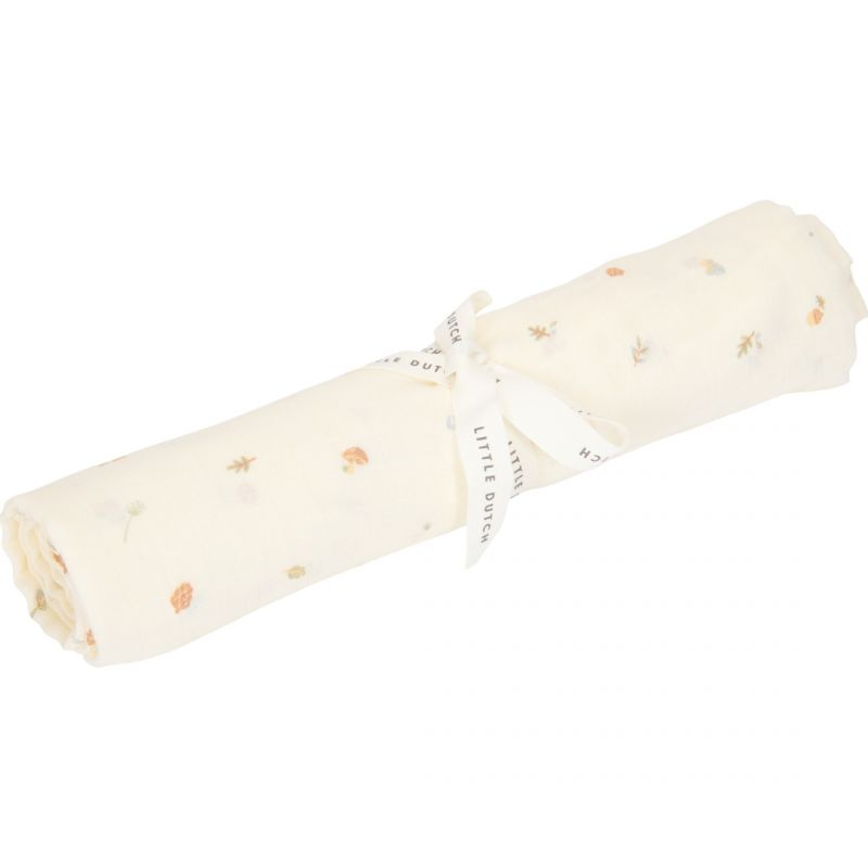 Little Dutch - Panno in Mussola Swaddle 120x120 cm - 100% Cotone Organico - Forest Treasures