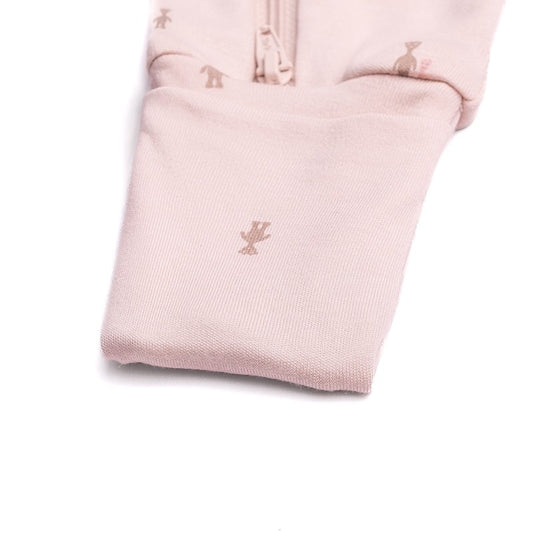 Bamboom - Pigiamino neonato con apertura davanti in viscosa di bambù - Fawn pink