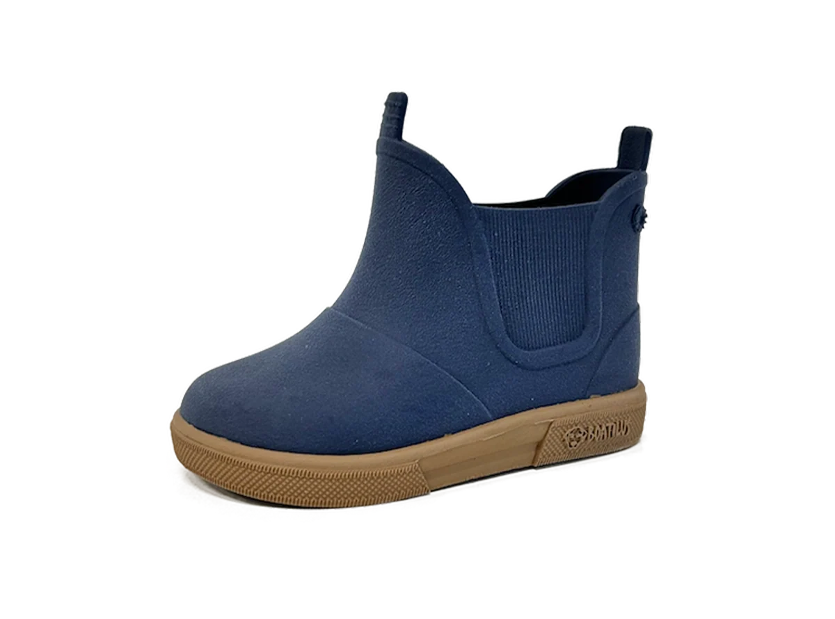 Stivaletti neonato Boatilus Baby Beatly blu navy e beige