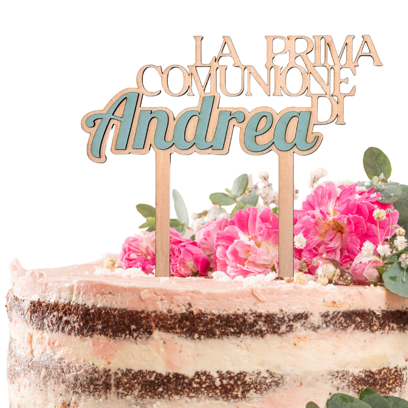 Cake Topper Personalizzato in Legno