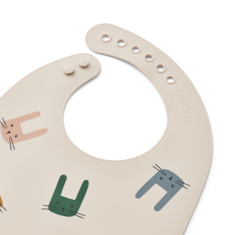 Liewood - Tilda - Set 2 bavagli in silicone con tasca - Coniglietto