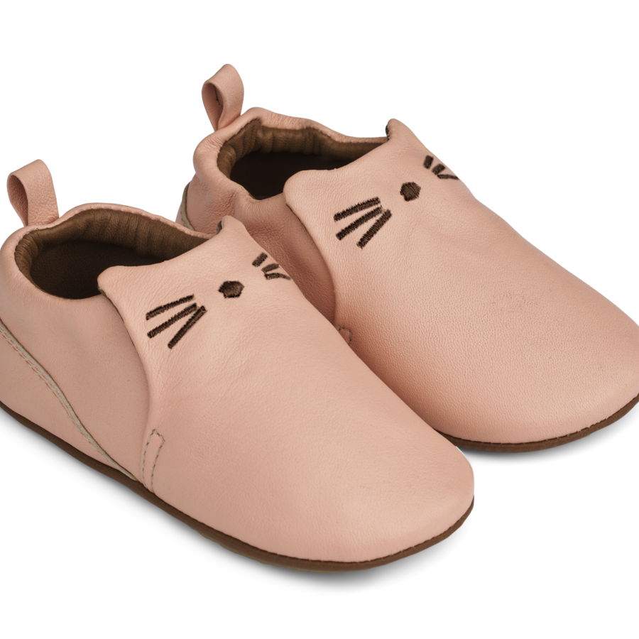 Liewood - Eliot - Pantofole in Pelle - Gatto rosa
