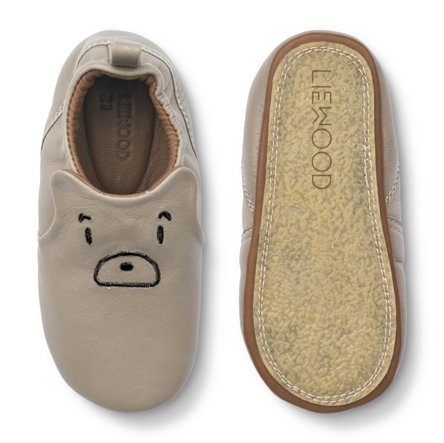 Liewood - Eliot - Pantofole in Pelle - Orso grigio