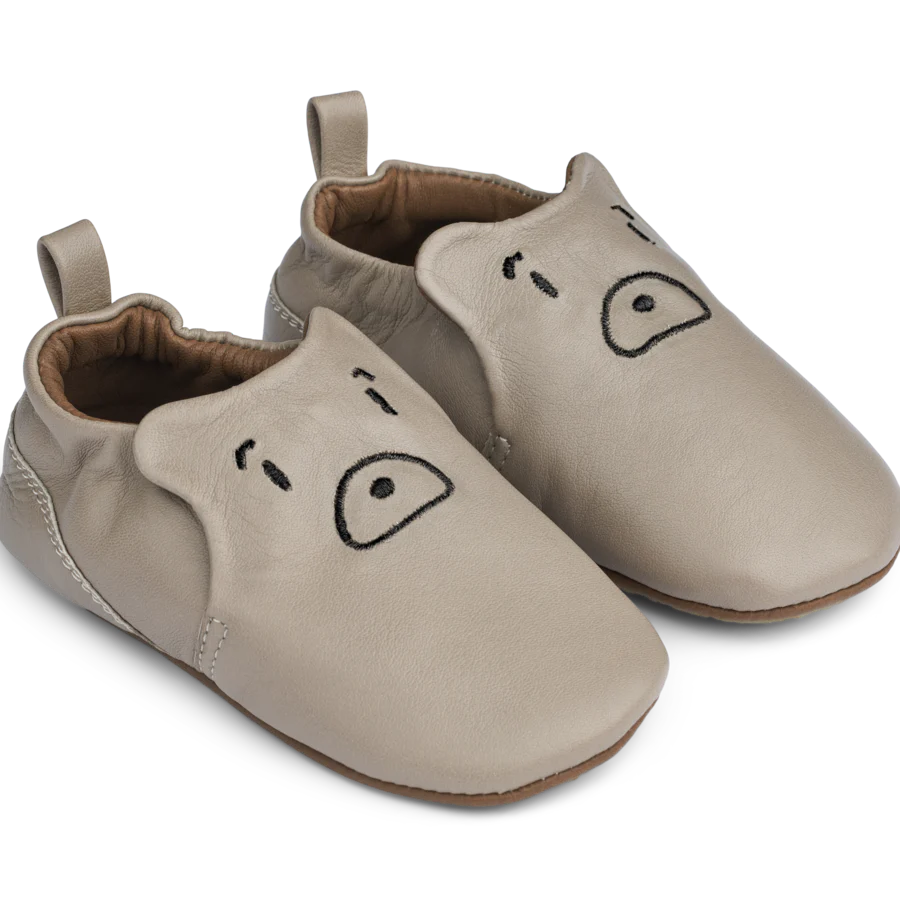 Liewood - Eliot - Pantofole in Pelle - Orso grigio