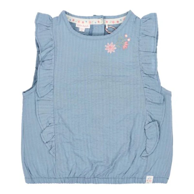 Little Dutch - Maglietta blu denim