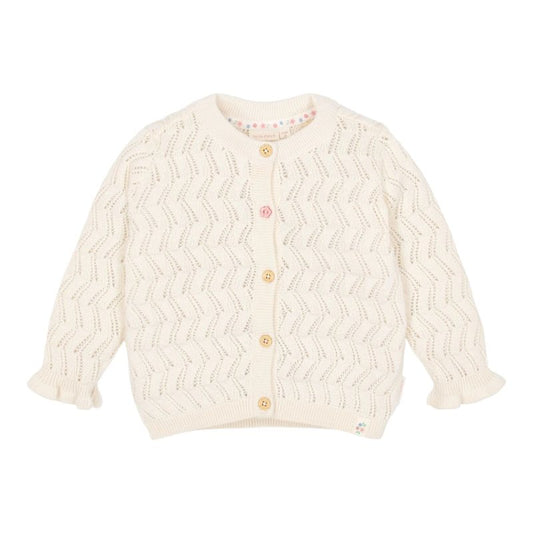 Little Dutch - Cardigan in maglia crema