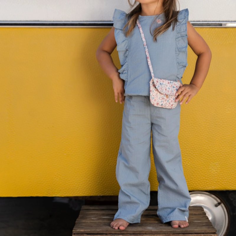 Little Dutch - Pantaloni a gamba larga blu denim