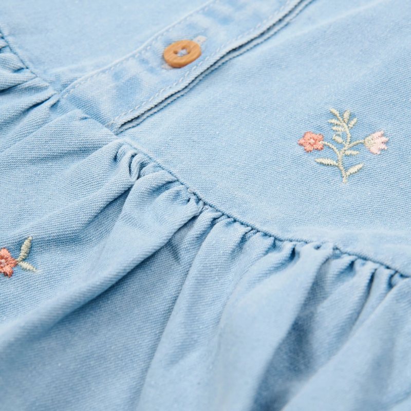 Little Dutch - Abito a maniche corte in denim