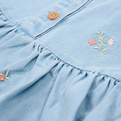 Little Dutch - Abito a maniche corte in denim