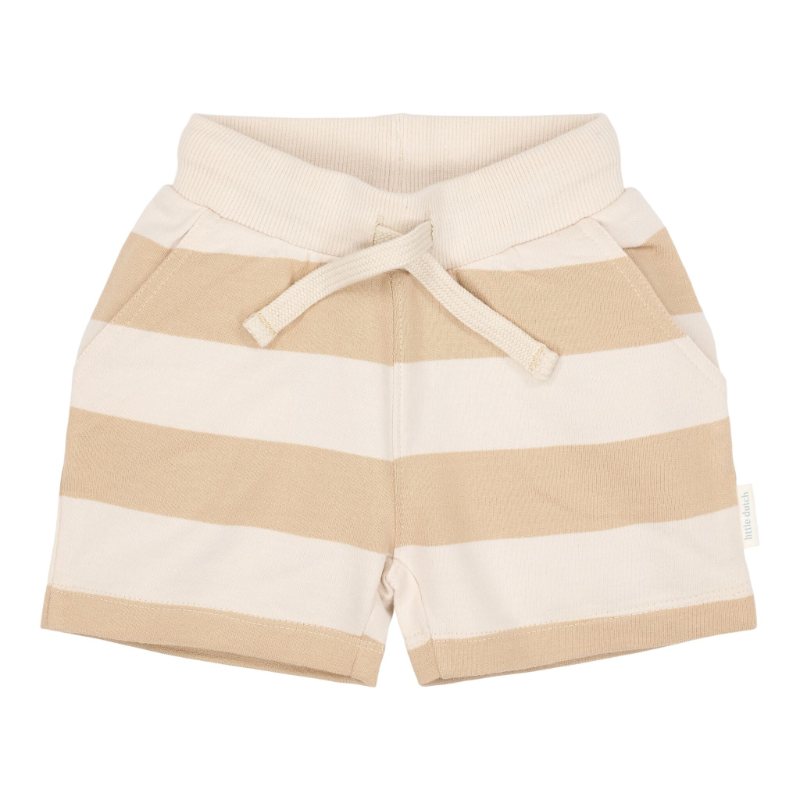 Little Dutch - Pantaloncini a righe color biscotto