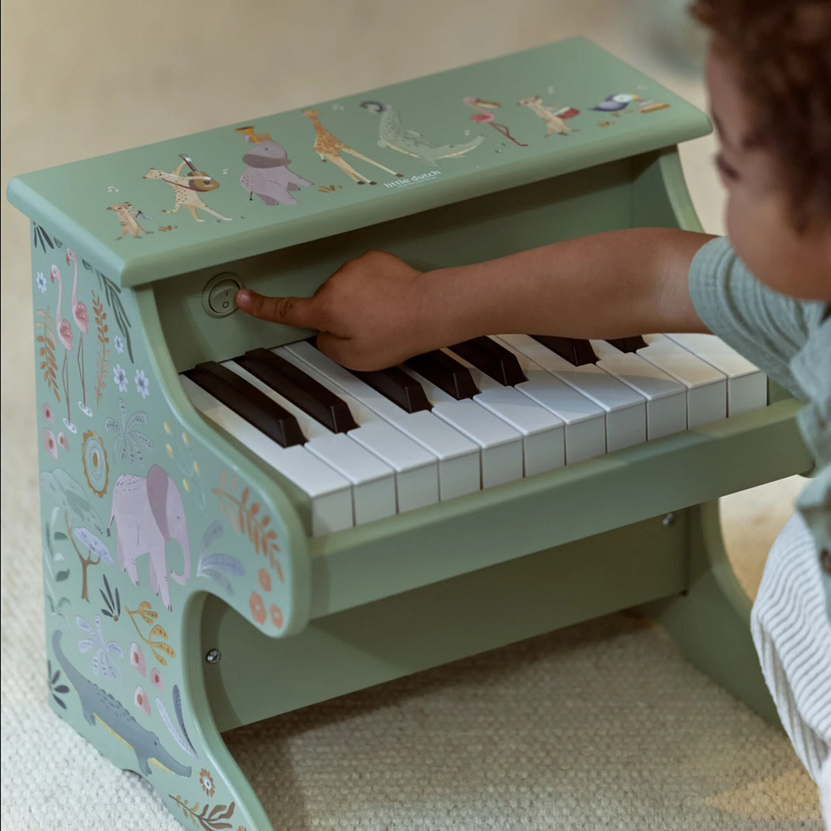 Pianoforte in legno Little Dutch verde, altra foto