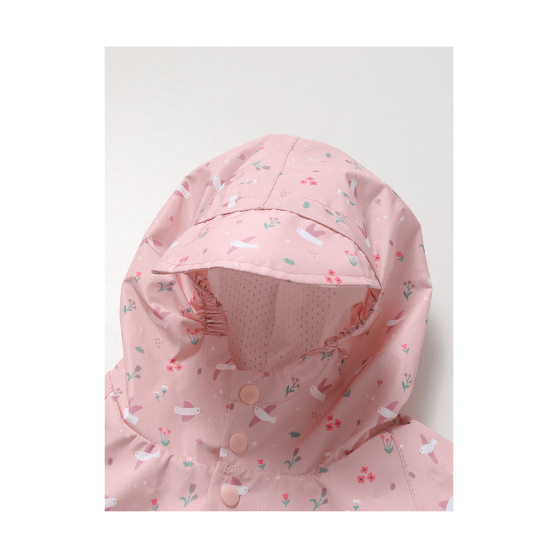Tutete - Giacca impermeabile - Uccellini Rosa