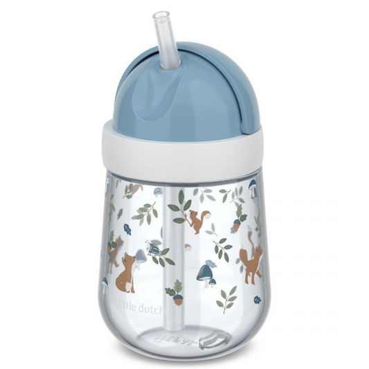 Little Dutch - Borraccia - prima borraccia con cannuccia 300ml - Forest Friends