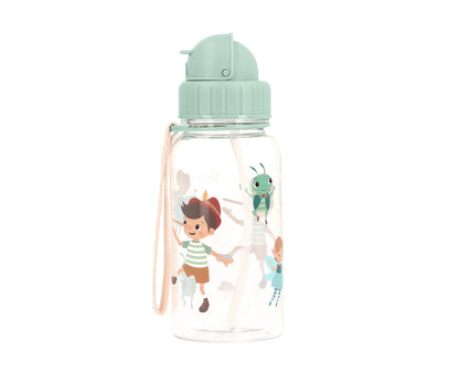 NEW Tutete - Borraccia Tritan 500ml - Pinocchio con Cannuccia Silicone BPA Free