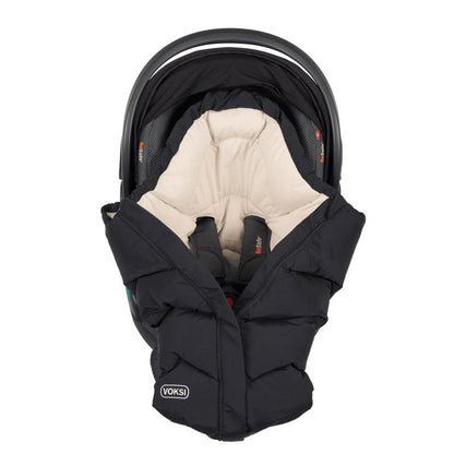 Voksi - Move Car Seat Footmuff Meadow Black - Sacco invernale Passeggino Nero