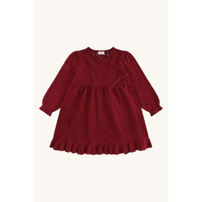 Hust&Claire - Natale - Vestiro in maglia con cuori raforati