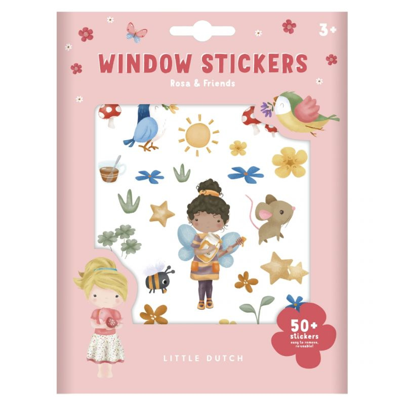 Little Dutch - Window stickers - vetrofanie riposizionabili - Rosa & Friends