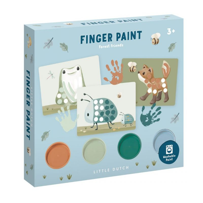 Little Dutch - Finger Paint - Set Pittura con le Dita - Forest Friends