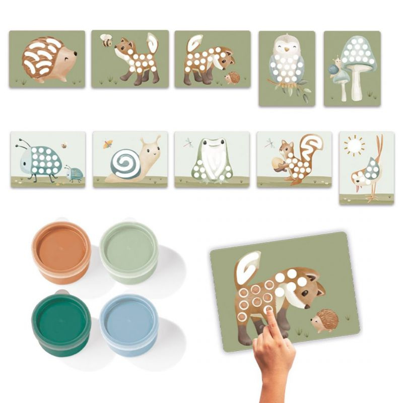 Little Dutch - Finger Paint - Set Pittura con le Dita - Forest Friends
