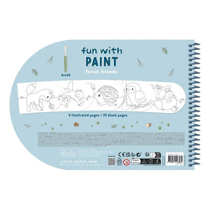 Little Dutch - Libro da colorare con acquerelli - Forest Friends