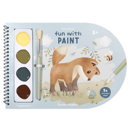 Little Dutch - Libro da colorare con acquerelli - Forest Friends