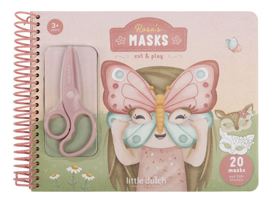Little Dutch - Libro da ritagliare con forbici - Rosa