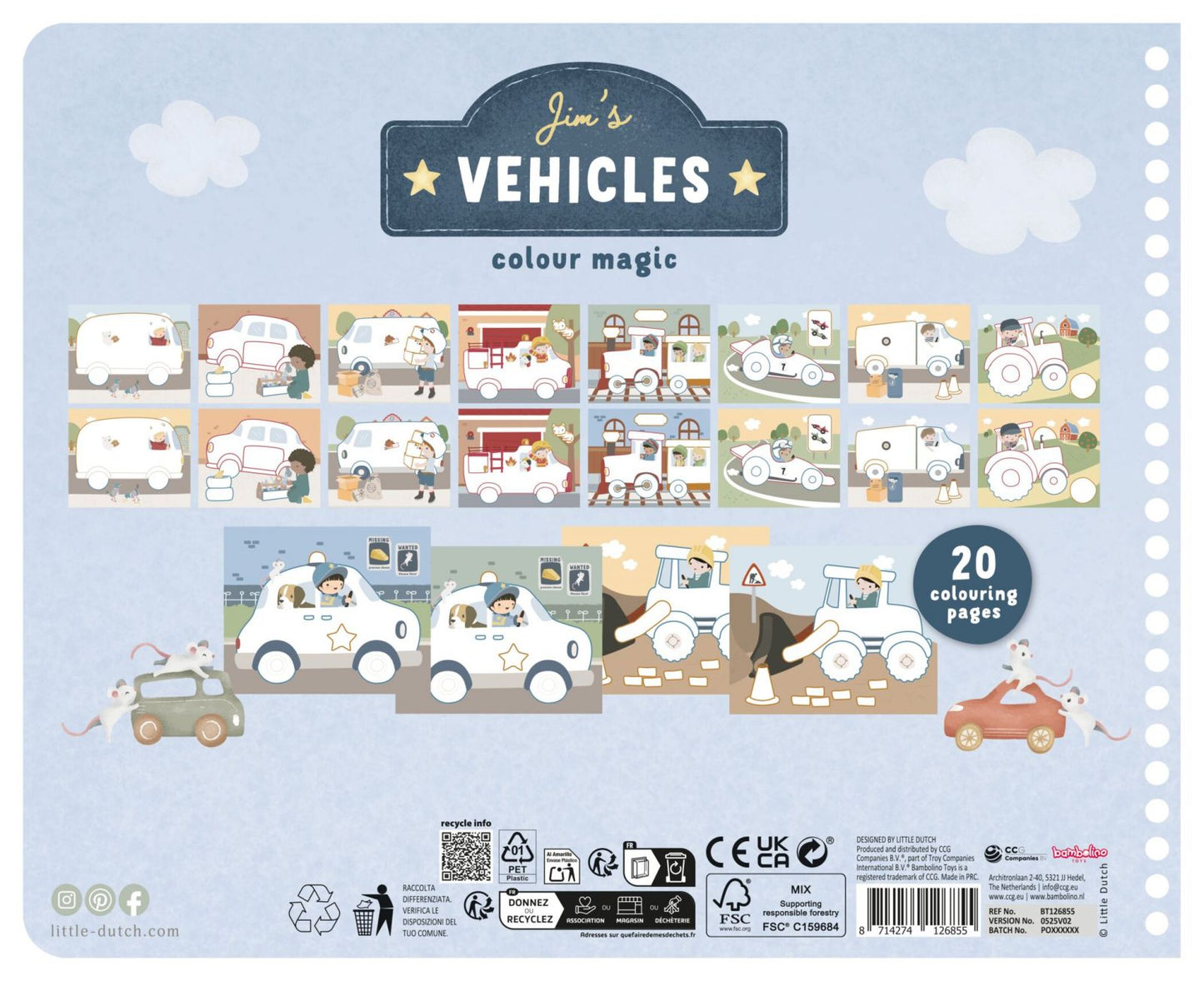 Little Dutch - Libro magico da colorare - Jim