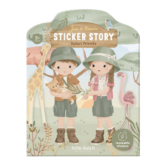 Libro con adesivi riutilizzabili Little Dutch Safari
